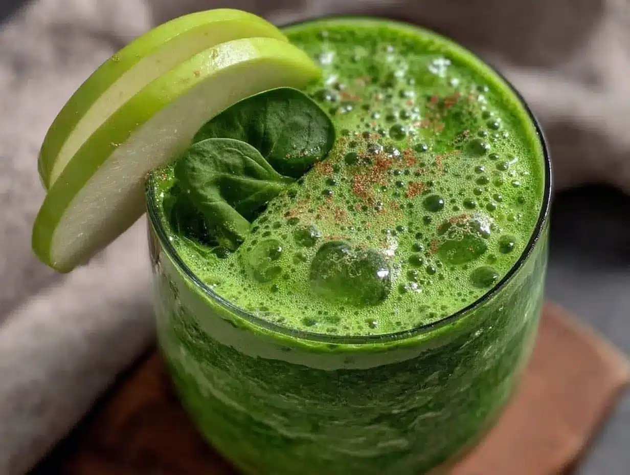 Einfacher Grüner Smoothie mit Spinat & Apfel: So einfach geht’s 4 einfacher grüner Smoothie mit Spinat und Apfel preparation steps