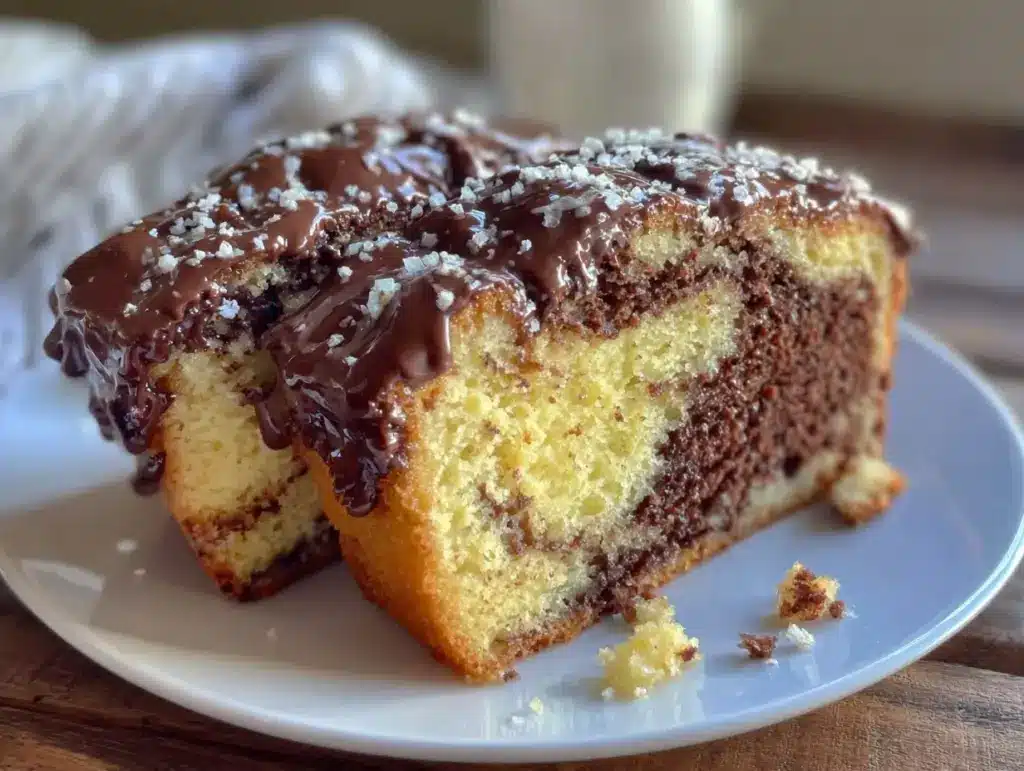 einfacher Marmorkuchen ohne Mixer - featured image