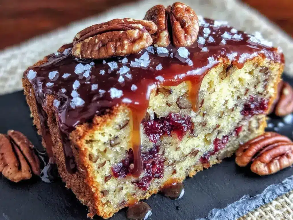 Einfacher Nusskuchen mit Karamellglasur - featured image