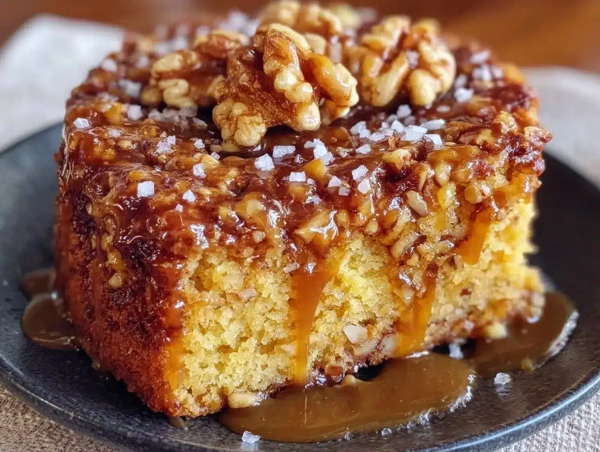 Einfacher Nusskuchen mit Karamellglasur: 4 Zutaten, nie fehlerhaft 4 Einfacher Nusskuchen mit Karamellglasur preparation steps