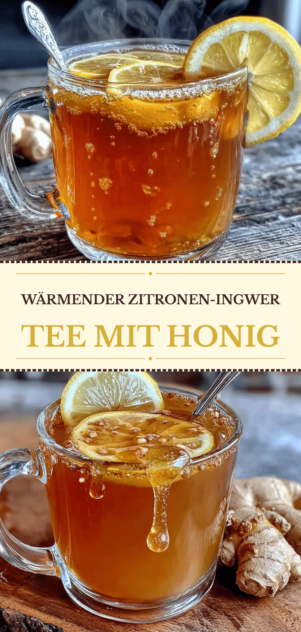Einfacher Zitronen-Ingwer Tee mit Honig: Der beste, einfache Immunbooster 5 Einfacher Zitronen-Ingwer Tee mit Honig recipe