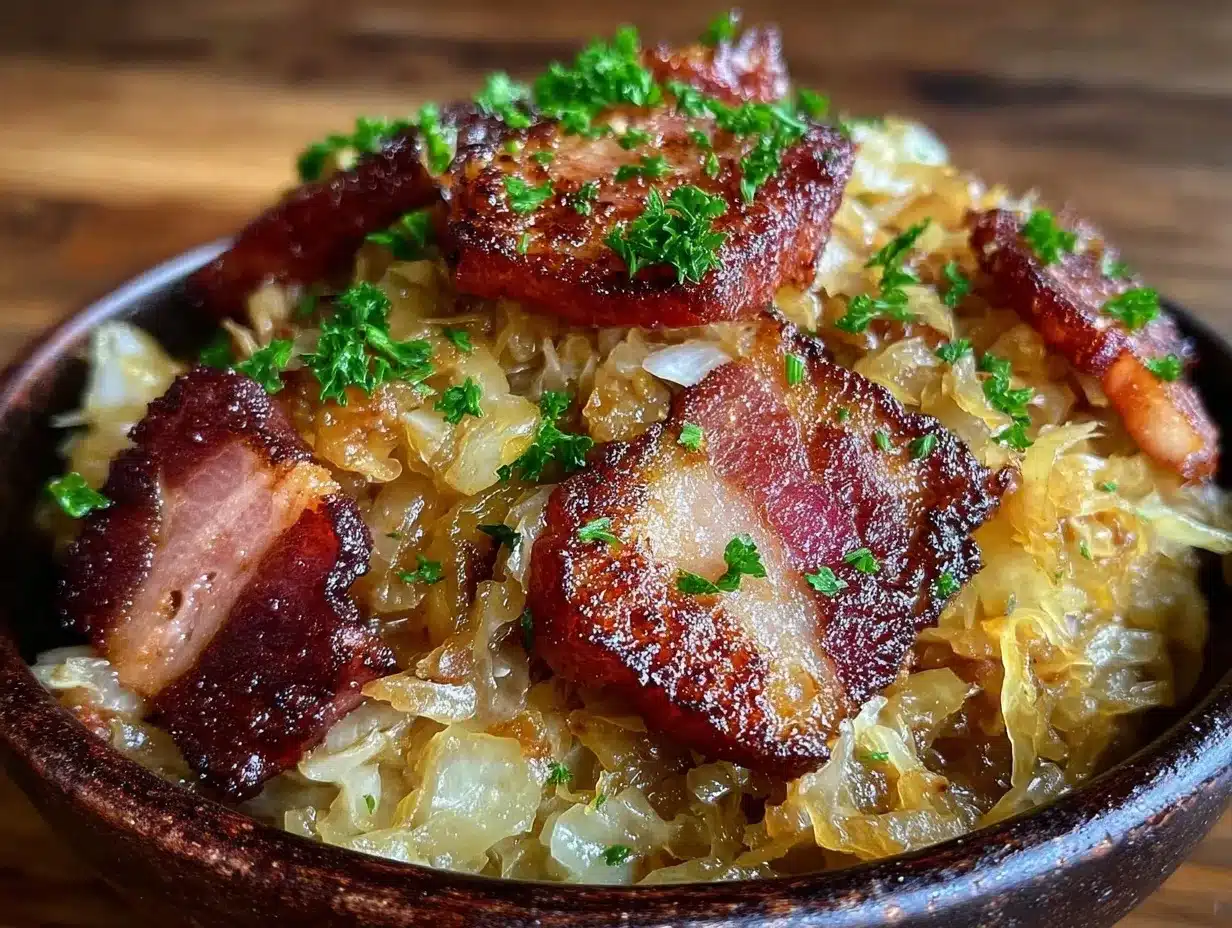 Einfaches Sauerkraut mit Speck: So gut wie bei Oma 4 einfaches Sauerkraut mit Speck preparation steps