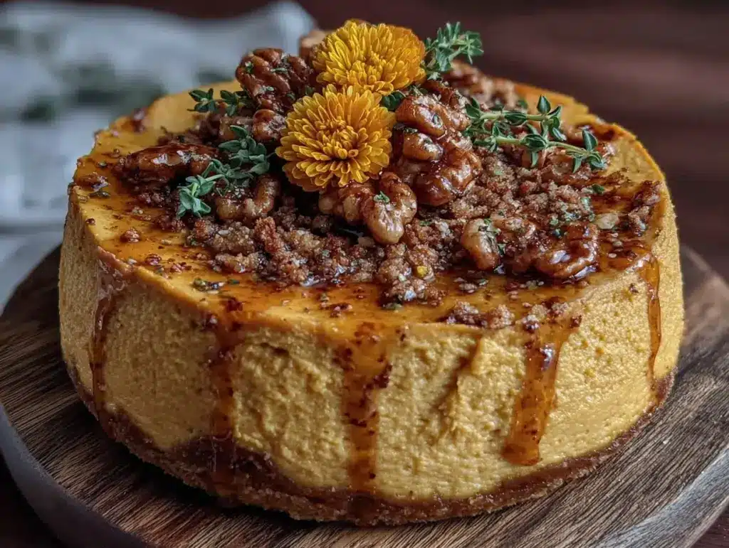 Erntedankfest Kürbis-Cheesecake ohne Boden - featured image