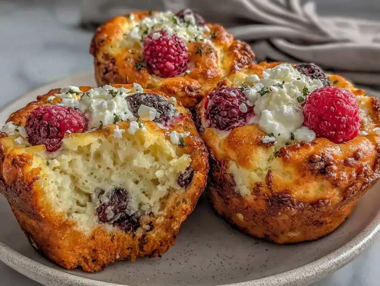 Einfache High-Protein Quark-Beeren Muffins: So einfach geht das 4 High-Protein Quark-Beeren Muffins preparation steps
