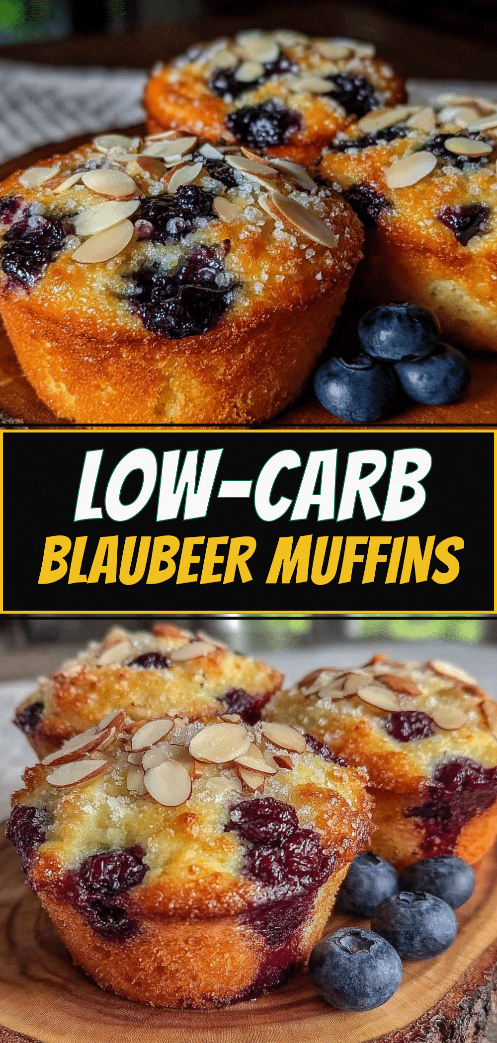 Low-Carb Blaubeer-Mandel Muffins: 3 Zutaten & Perfekt 5 Low-Carb Blaubeer-Mandel Muffins recipe