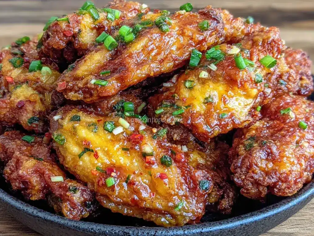 Einfache Airfryer Hähnchen-Wings mit Honig-Knoblauch - featured image