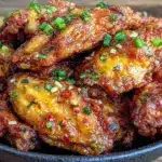 Einfache Airfryer Hähnchen-Wings mit Honig-Knoblauch - featured image