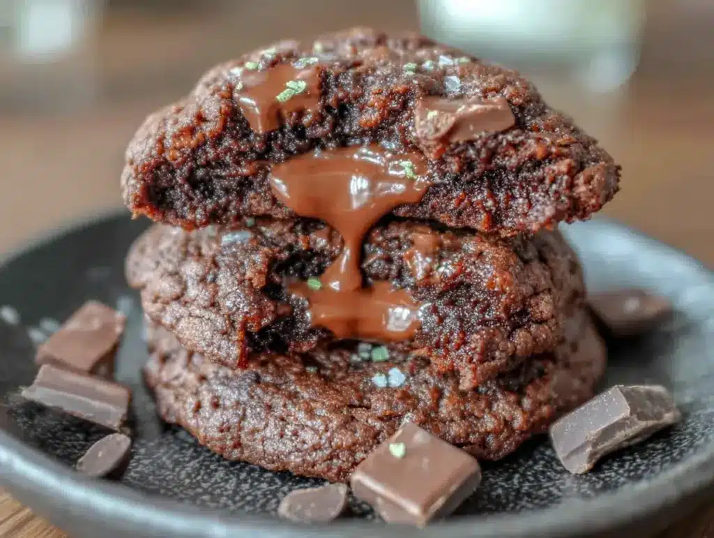 Fudgy Laktosefreie Schoko-Cookies - featured image