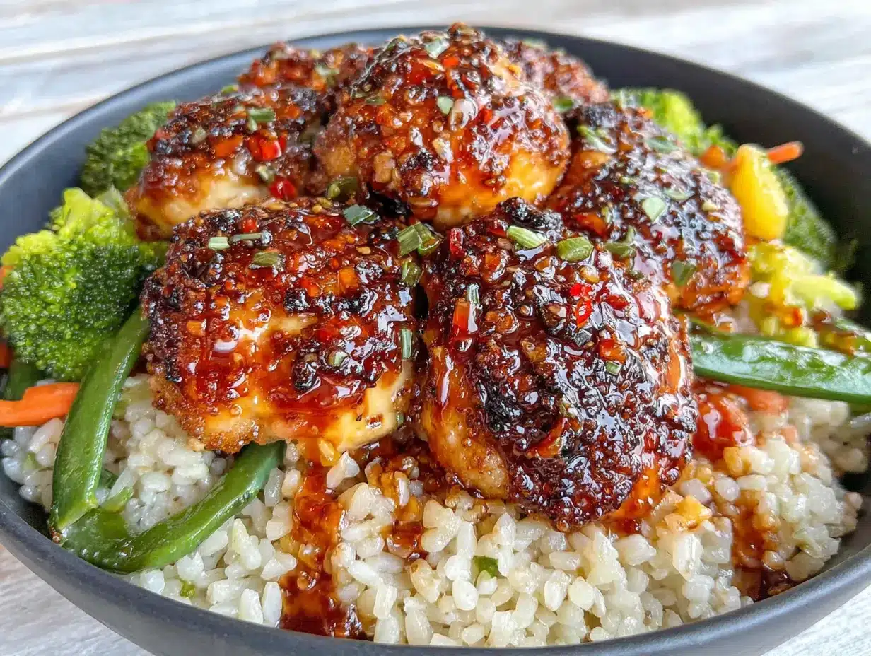 Einfache Hähnchen-Teriyaki Bowls: 4 Zutaten, kein Stress 4 Hähnchen-Teriyaki Bowls preparation steps