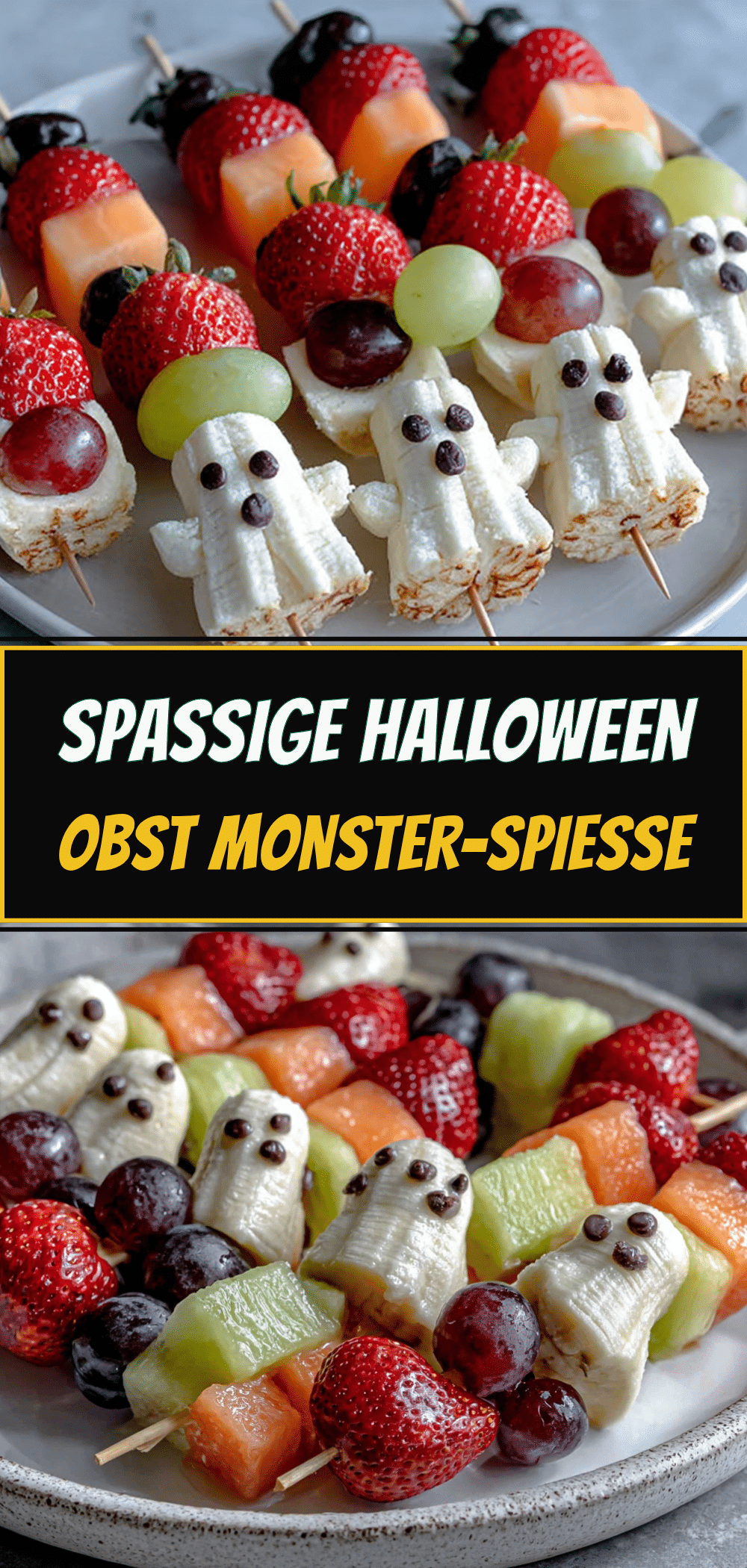 Halloween Obst Monster-Spieße: Gesunder Snack 5 Halloween Obst Monster-Spieße recipe