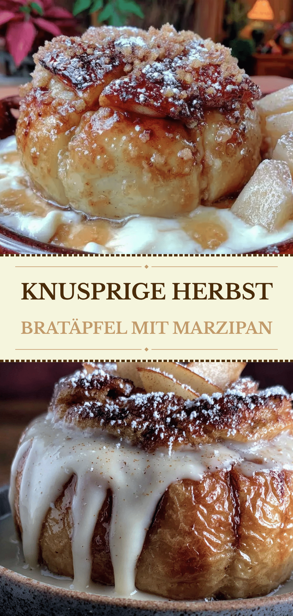 Herbst Bratapfel: Der 1 Trick für perfekte Marzipan-Topping 5 Herbst Bratapfel mit Marzipan recipe