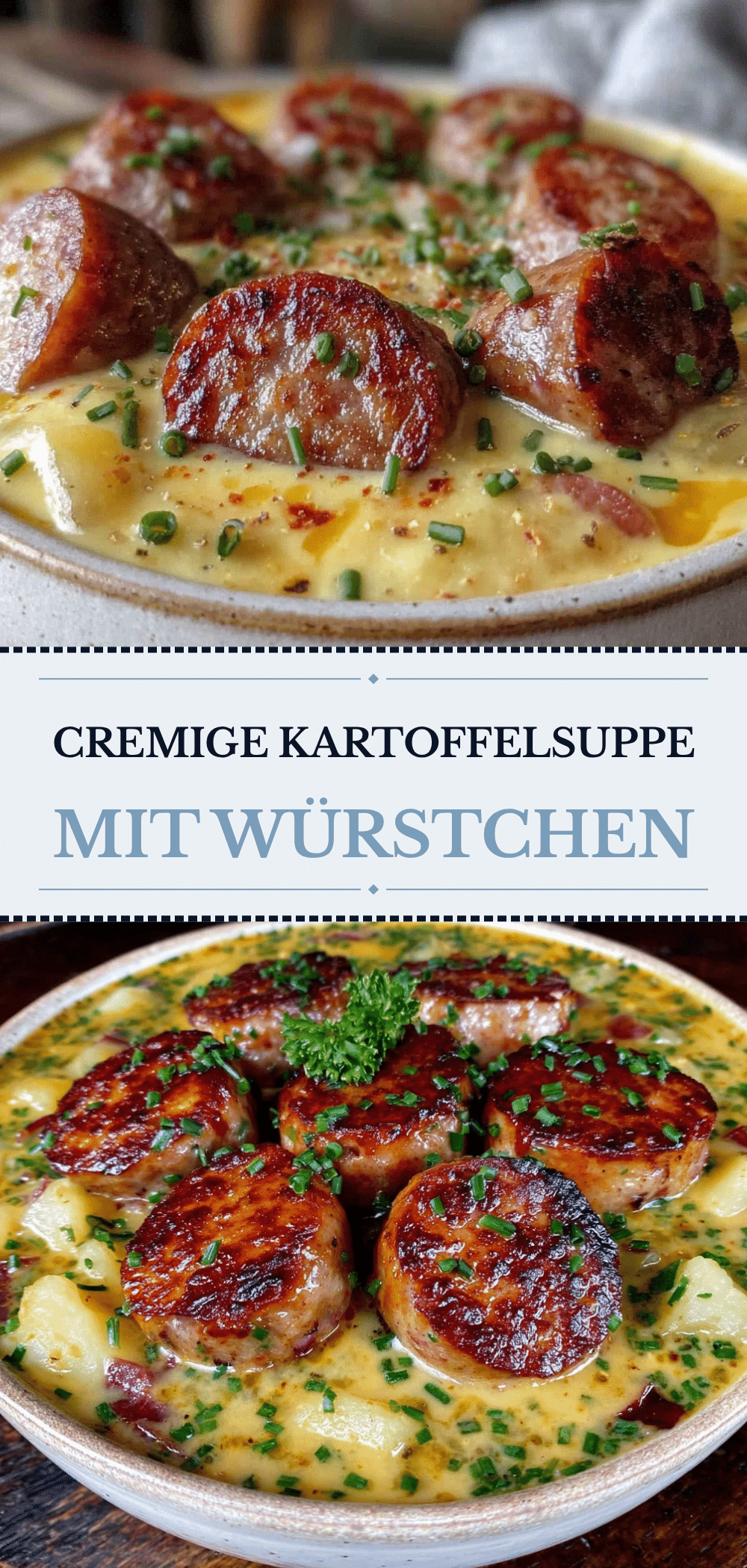 Kartoffelsuppe mit Würstchen: Günstig & Einfach 5 Kartoffelsuppe mit Würstchen recipe