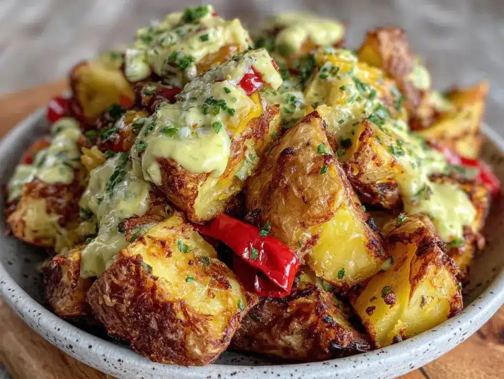 Startseite 3 Knusprige Airfryer Kartoffeln mit Kräuterquark - featured image
