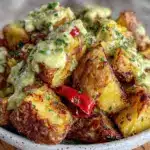 Knusprige Airfryer Kartoffeln mit Kräuterquark - featured image