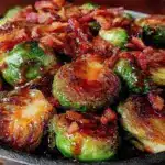 knuspriger Rosenkohl mit Honig und Speck - featured image