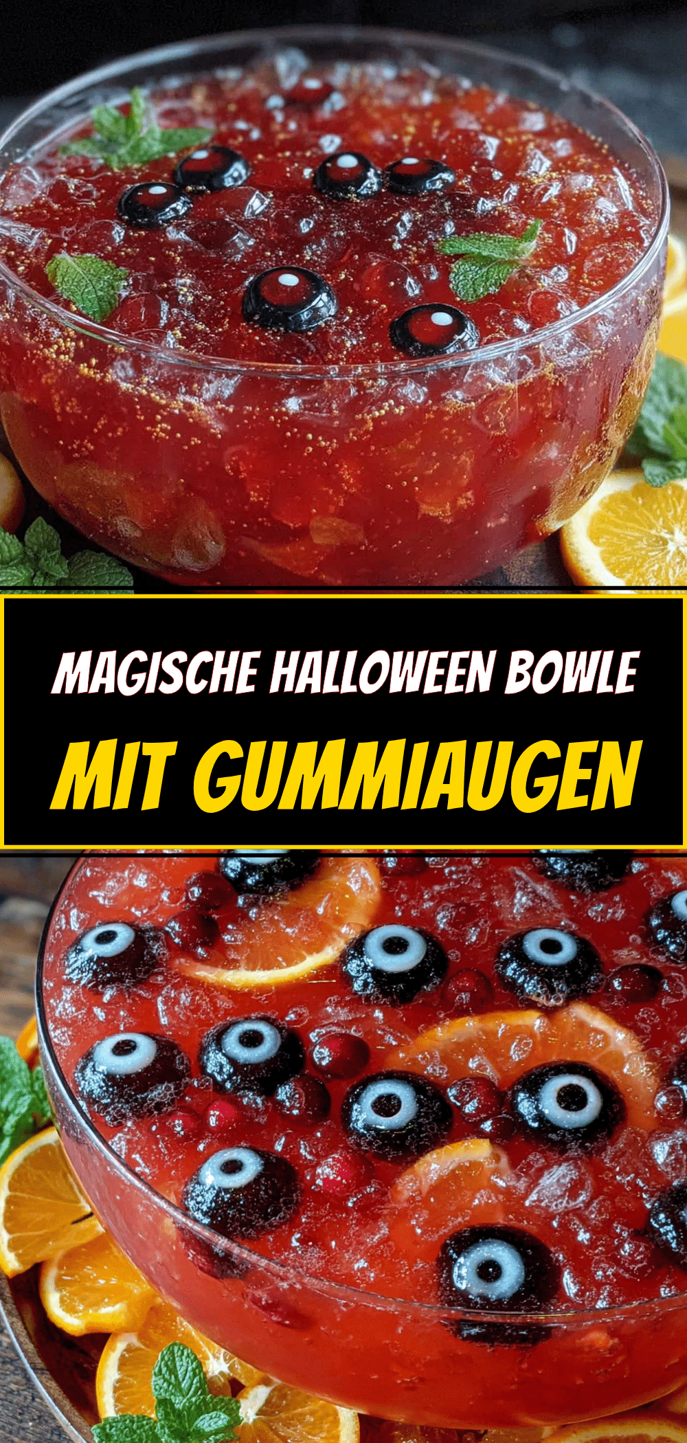 Magische Halloween Bowle mit Gummiaugen: 5 Min. Spooky Drink 5 Magische Halloween Bowle mit Gummiaugen recipe