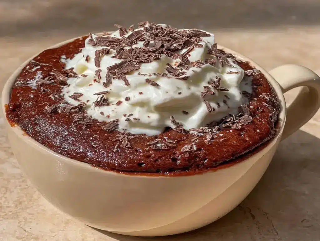 Schoko-Tassenkuchen in 3 Min ohne Ei - featured image