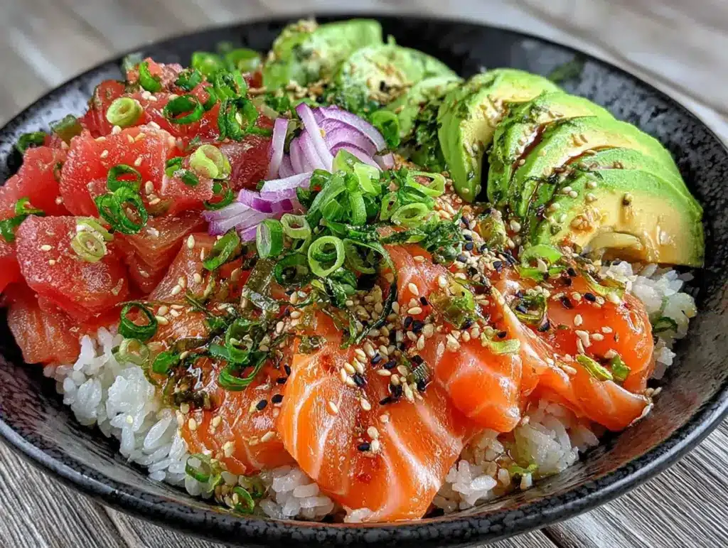 Startseite 6 Sushi Bowl mit Lachs - featured image