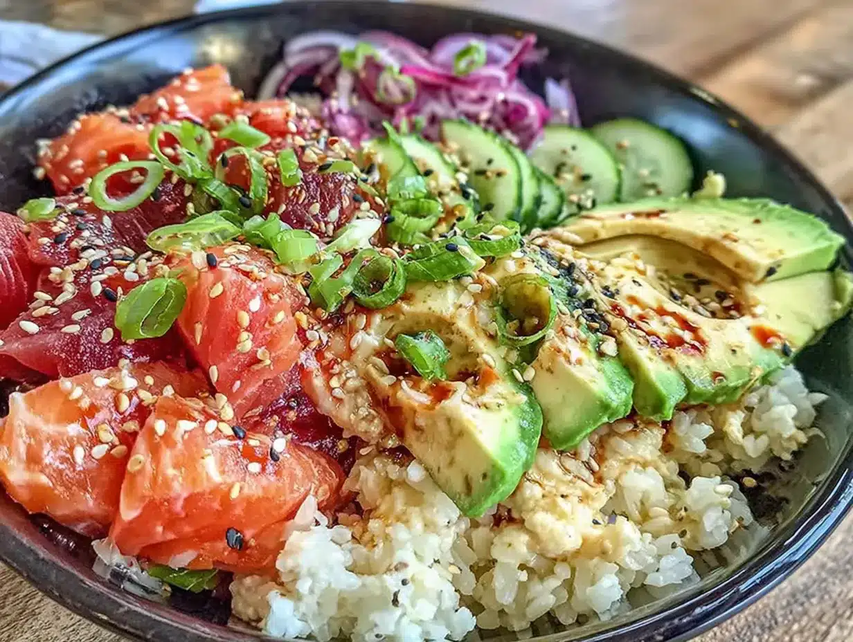Sushi Bowl mit Lachs: Perfekt für 2 – Kein Rest 4 Sushi Bowl mit Lachs preparation steps