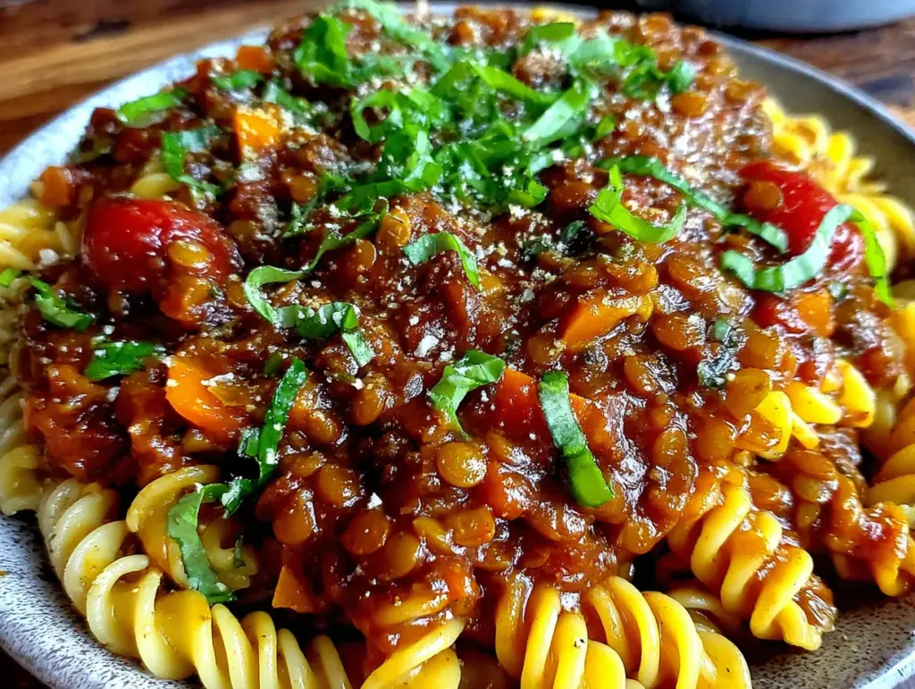 vegane Linsenbolognese - featured image