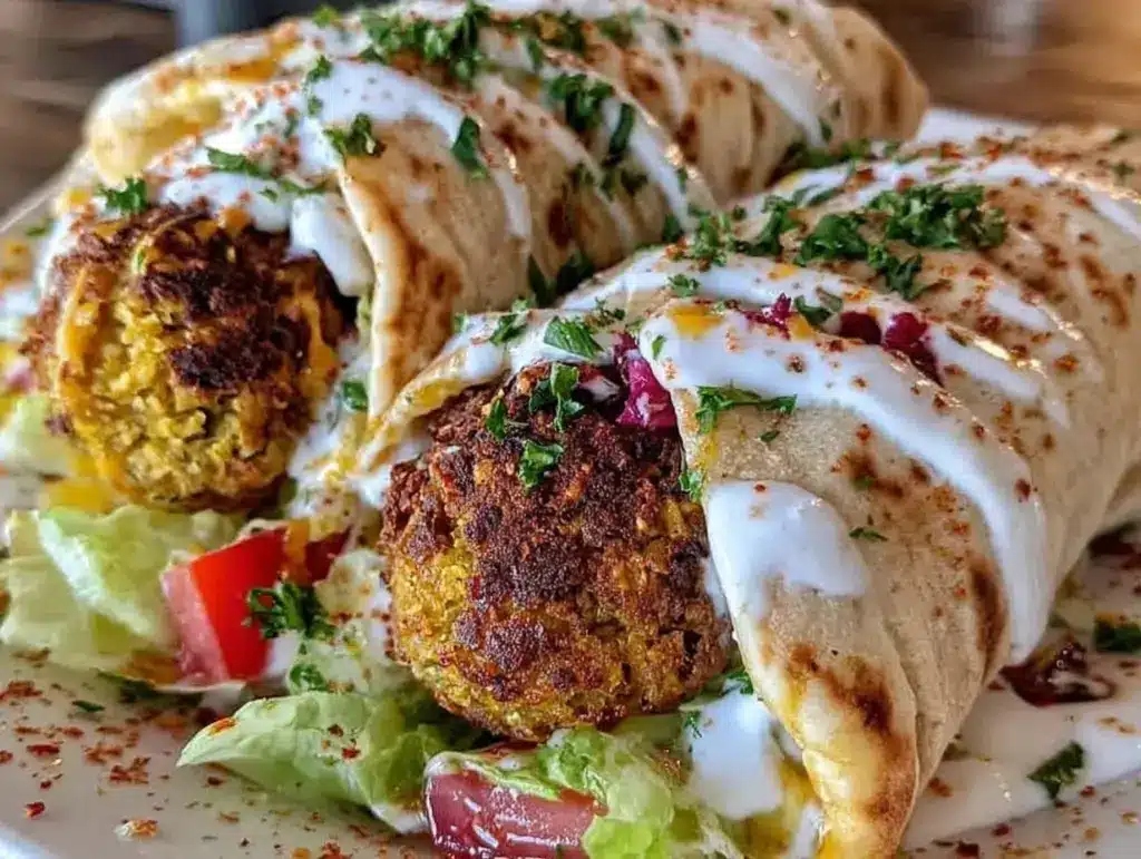 vegetarische Wraps mit Falafel - featured image